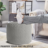 Oval Shape Foot Rest Stool Pouffe Footstools