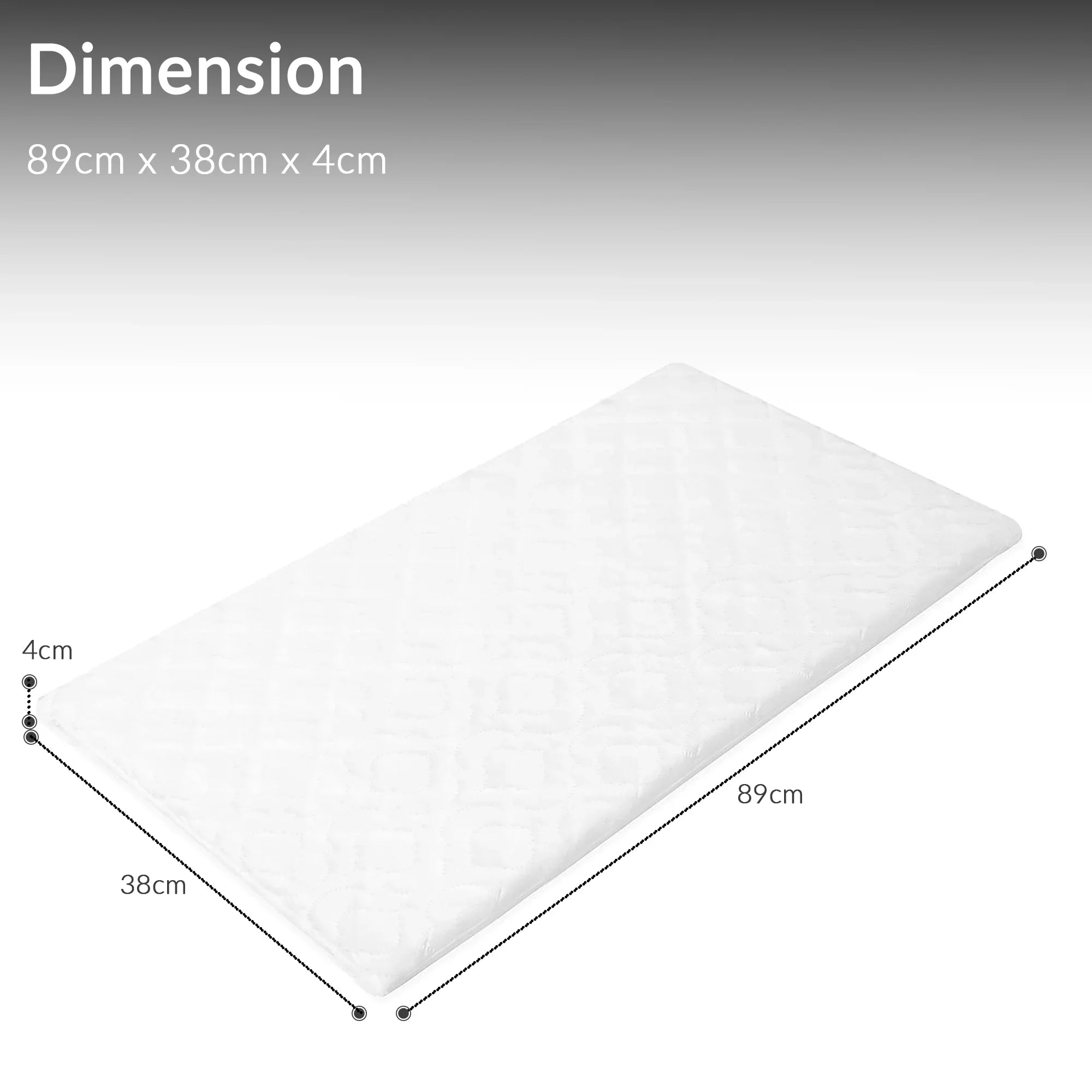Baby Toddler Travel Cot Bed Mattress Anti Allergy Waterproof With Removable Quilted Washable Cover