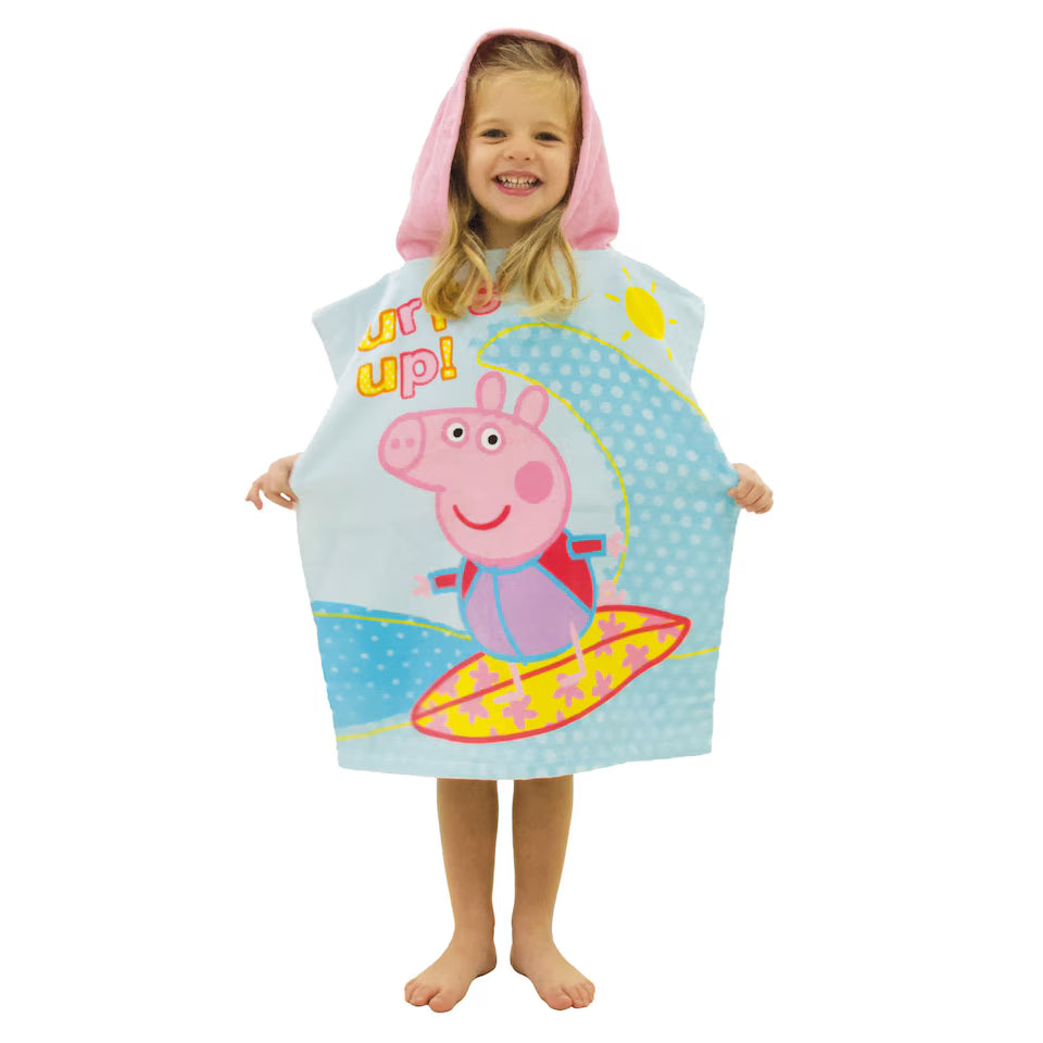 Peppa Pig Kids Hooded Poncho Towel (50cm x 115cm)