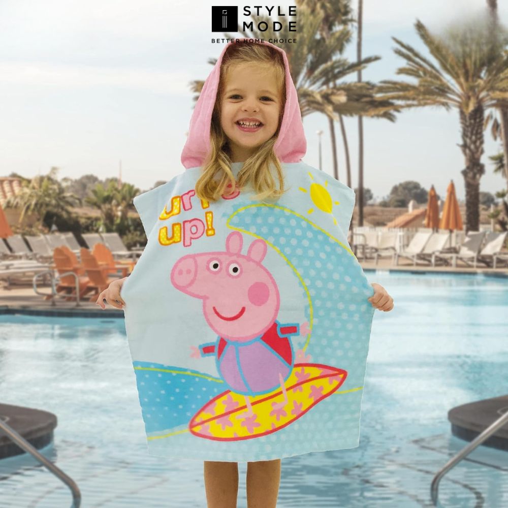 Peppa Pig Kids Hooded Poncho Towel (50cm x 115cm)