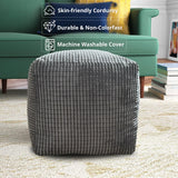 Square Shape Foot Rest Stool Pouffe Footstools