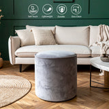 Velvet Bean Bag Round Shape Pouffe Foot Rest