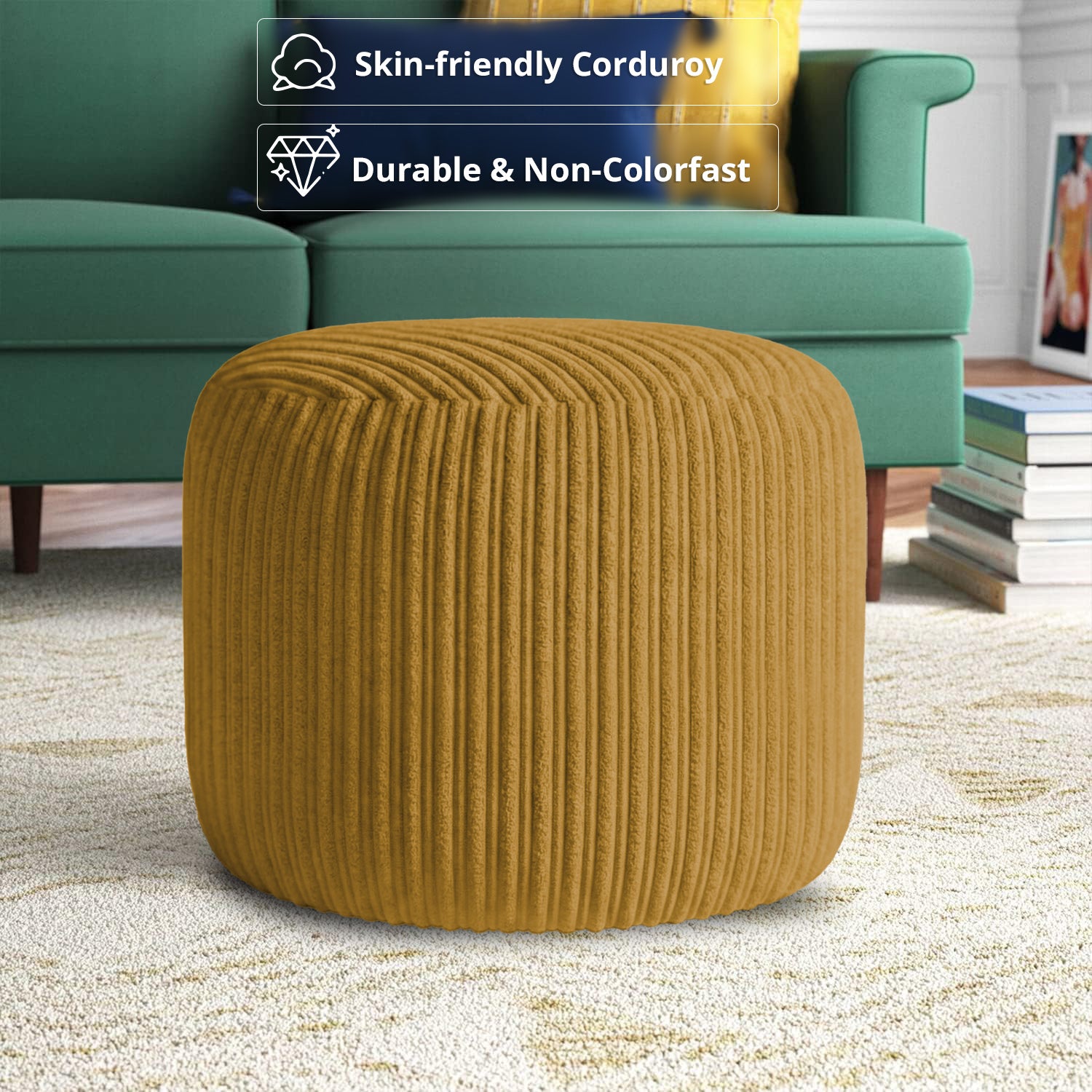 Oval Shape Foot Rest Stool Pouffe Footstools