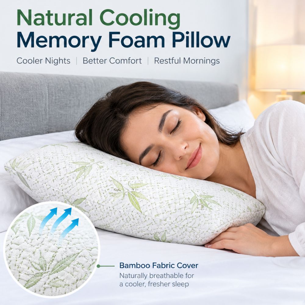 iStyleMode Premium Bamboo Natural Shredded Memory Foam Pillow