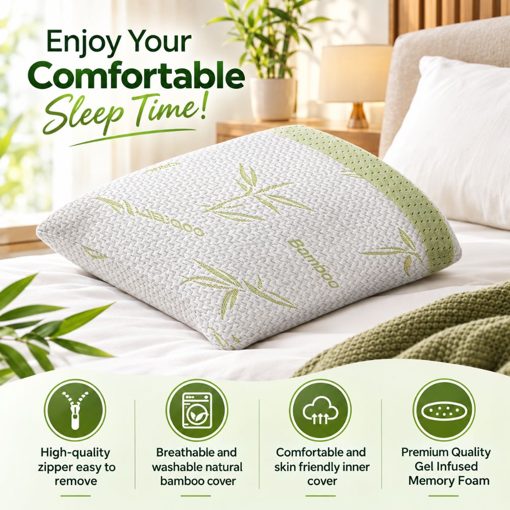 iStyleMode Premium Bamboo Natural Shredded Memory Foam Pillow