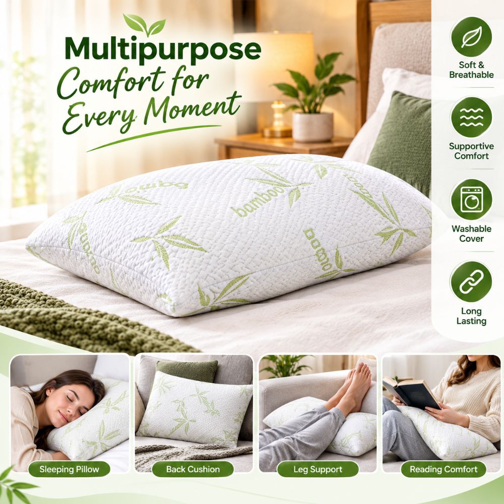 iStyleMode Premium Bamboo Natural Shredded Memory Foam Pillow