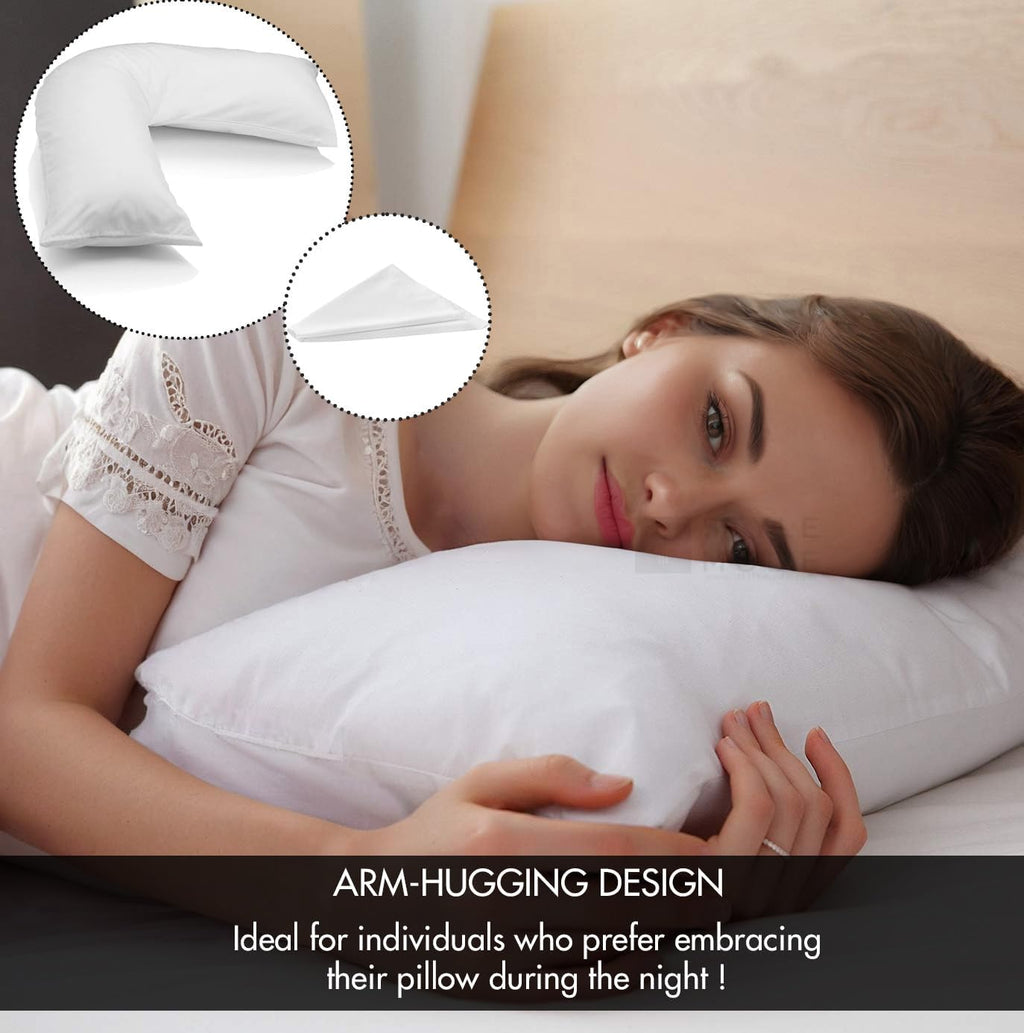 V Shaped Pillow with Pillowcase I Orthopaedic Neck I Back & Shoulder Support I Nursing & Maternity Pillow