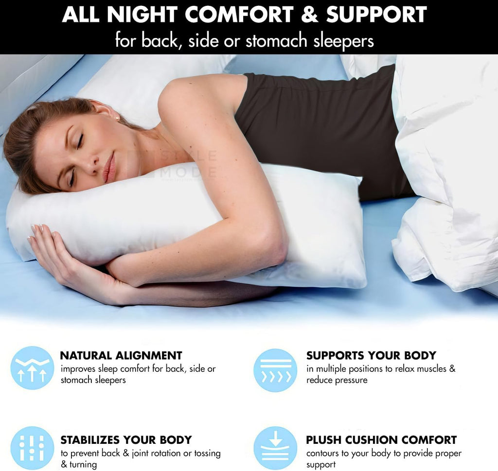V Shaped Pillow with Pillowcase I Orthopaedic Neck I Back & Shoulder Support I Nursing & Maternity Pillow