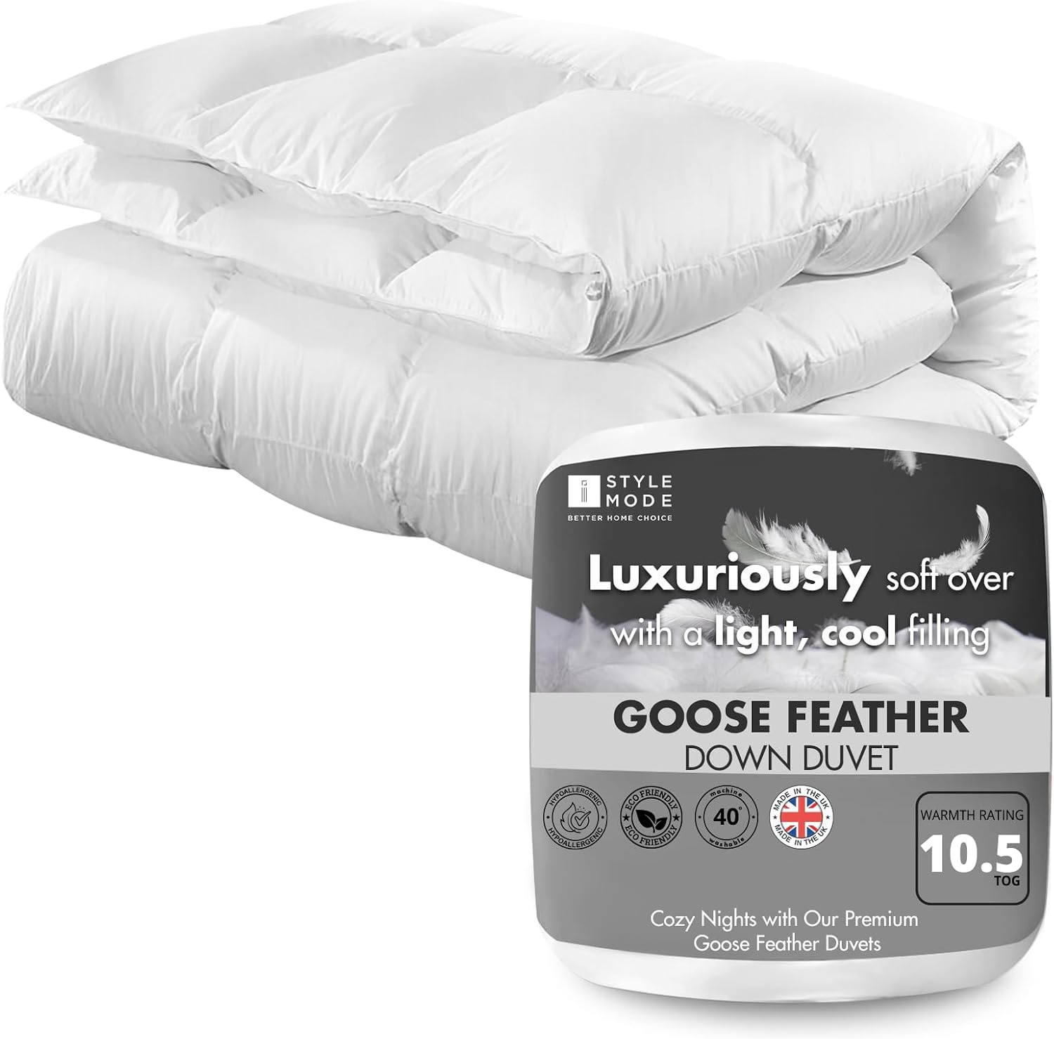 Goose Feather & Down Duvet Quilt 10.5 Tog
