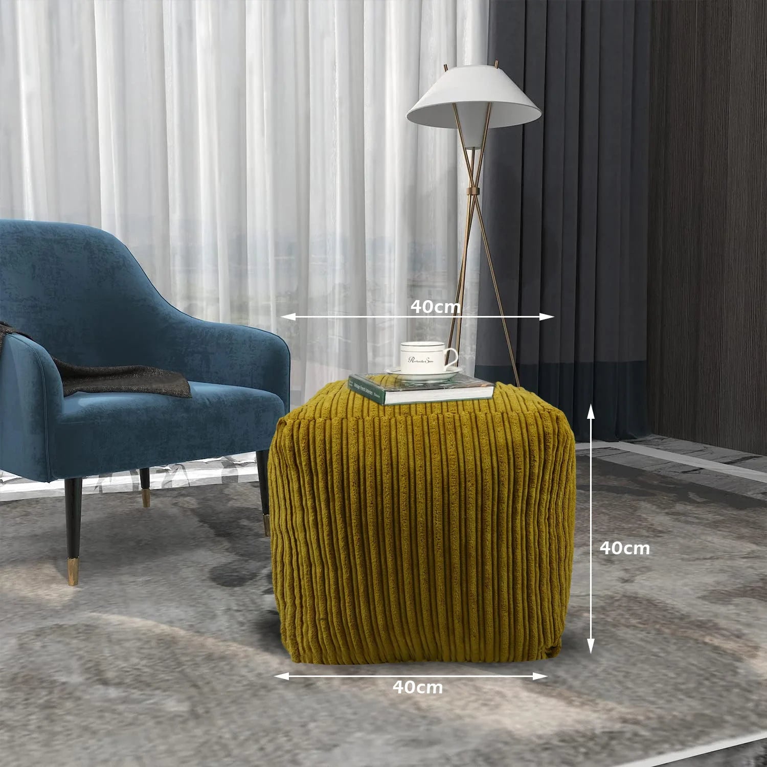 Square Shape Foot Rest Stool Pouffe Footstools
