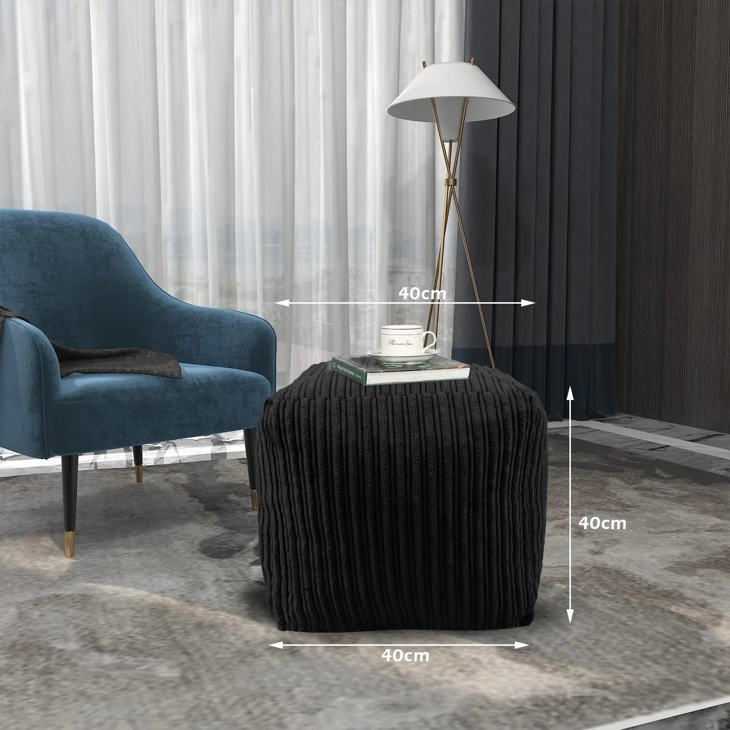 Square Shape Foot Rest Stool Pouffe Footstools