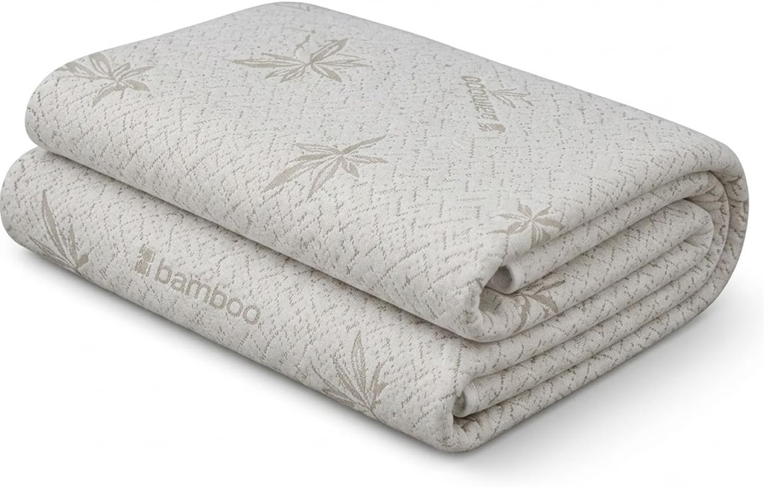 Bamboo Mattress Topper Replacement Cover | Breathable Zipped Reversible Cover | Elasticated Corner Straps