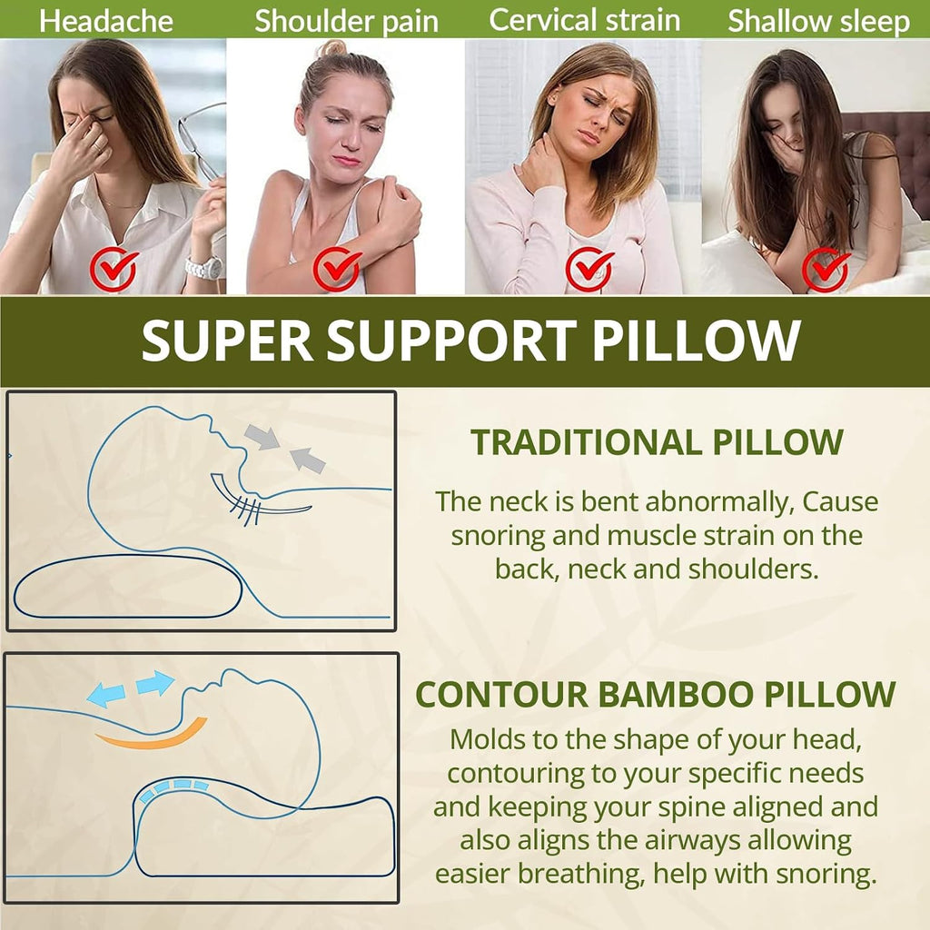 Bamboo Contour Memory Foam Pillow