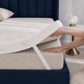 Memory Foam Mattress Topper | Reversible Bamboo Cover | Orthopaedic Pressure Relief for Back Pain | Hypoallergenic