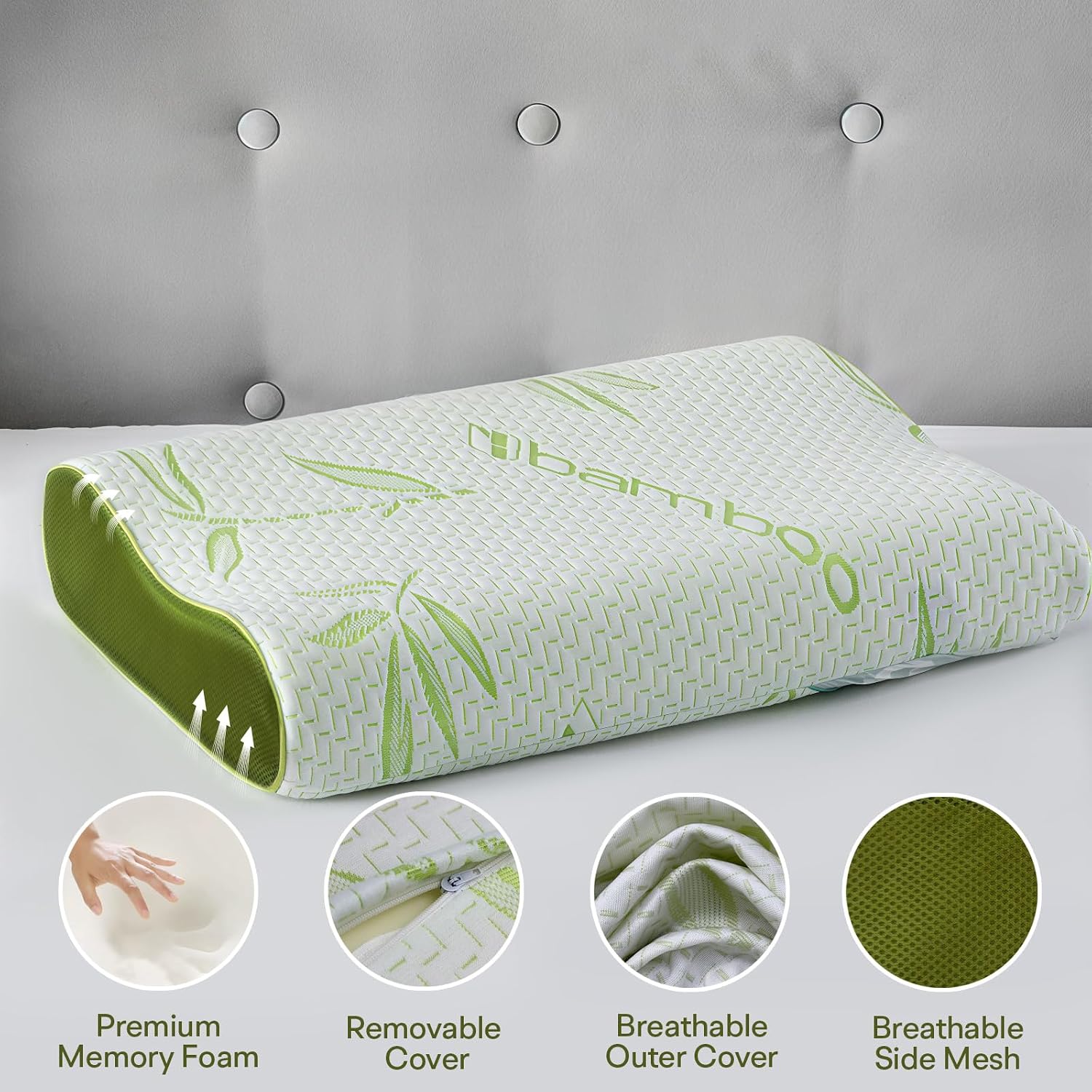 Bamboo Contour Memory Foam Pillow