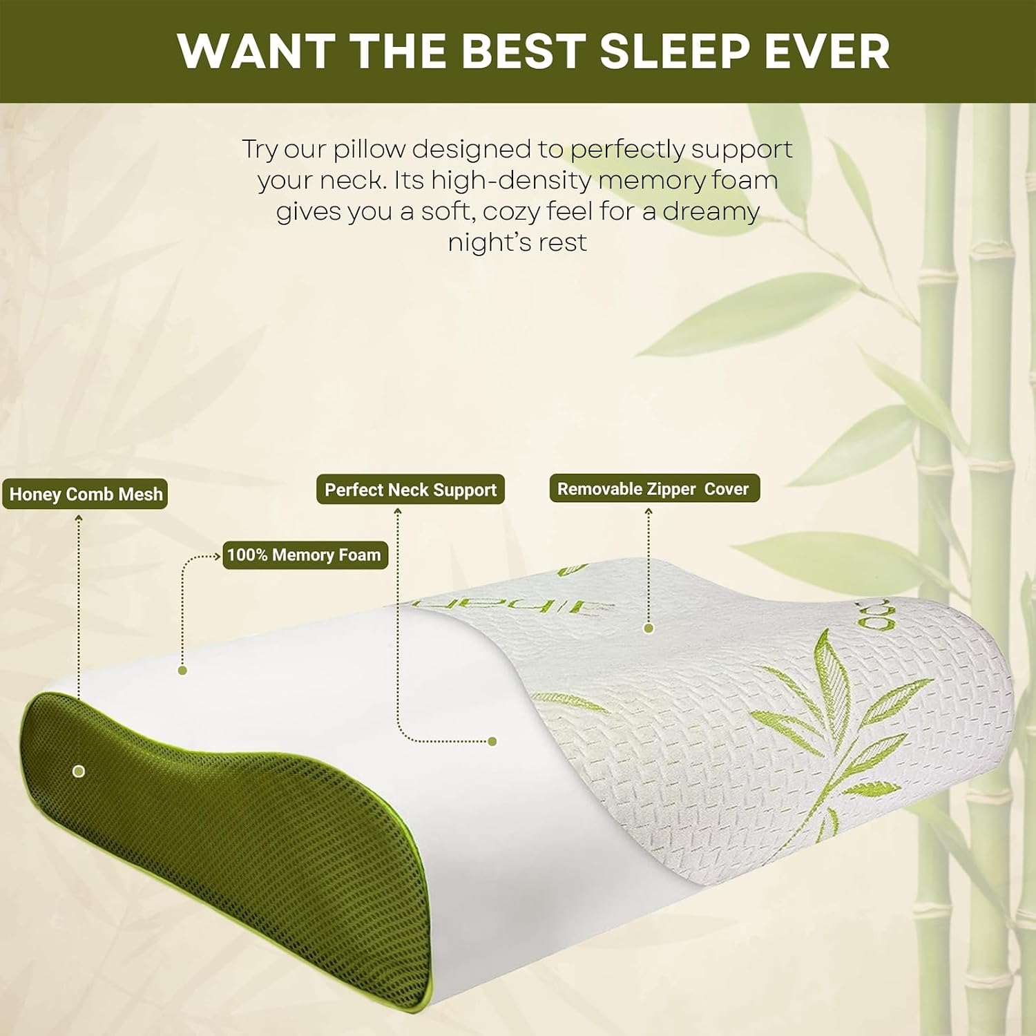 Bamboo Contour Memory Foam Pillow