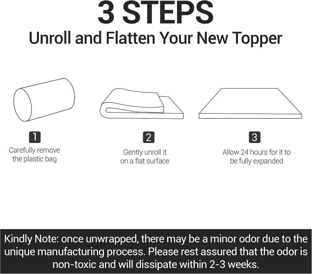 Bamboo Memory Foam Mattress Topper