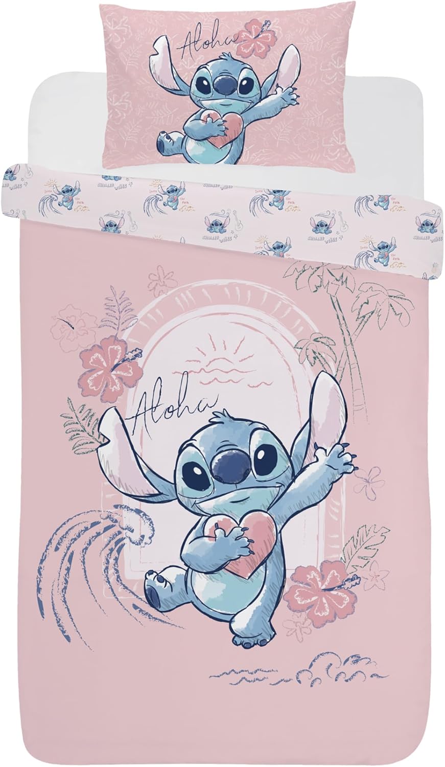 Disney's Lilo & Stitch Aloha Reversible Single Duvet Set | Lilo and Stitch Bedding Set