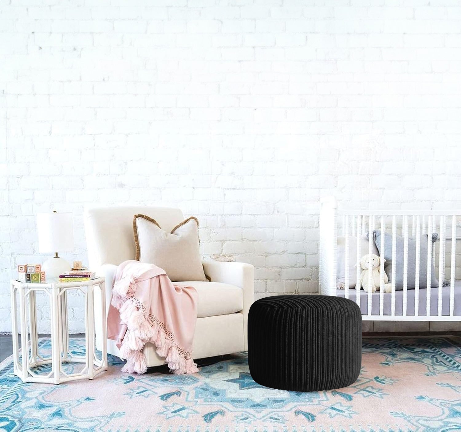 Oval Shape Foot Rest Stool Pouffe Footstools