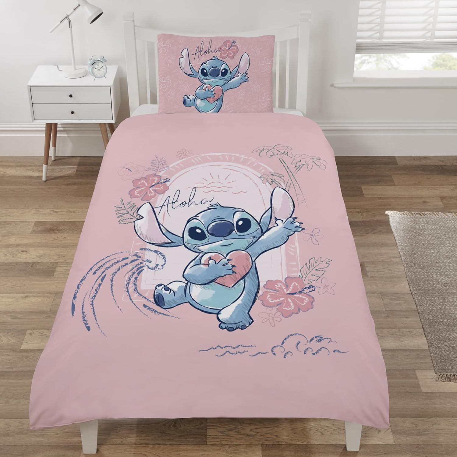 Disney's Lilo & Stitch Aloha Reversible Single Duvet Set | Lilo and Stitch Bedding Set