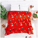 Christmas A Weinerful Life Fleece Throw Blanket