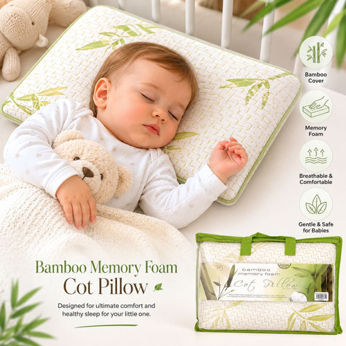 Bamboo Memory Foam Cot Pillows