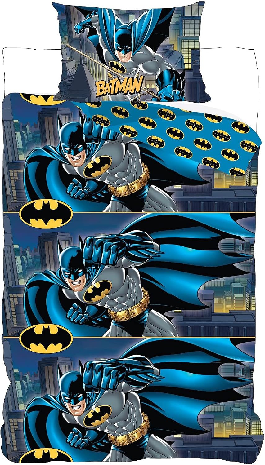 Batman Kids Single Duvet Cover & Pillowcase Set