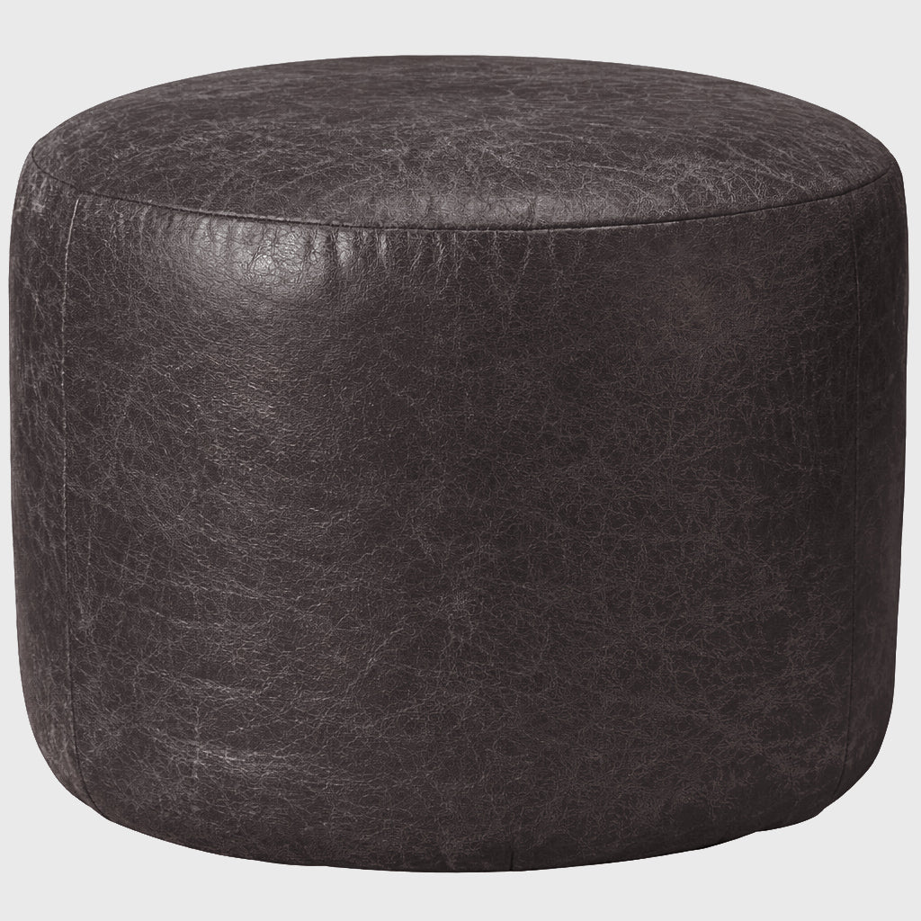 Leather Oval Shape Foot Rest Stool Pouffe Footstools