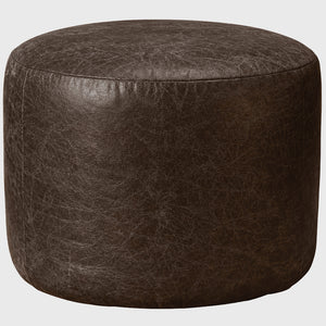 Leather Oval Shape Foot Rest Stool Pouffe Footstools