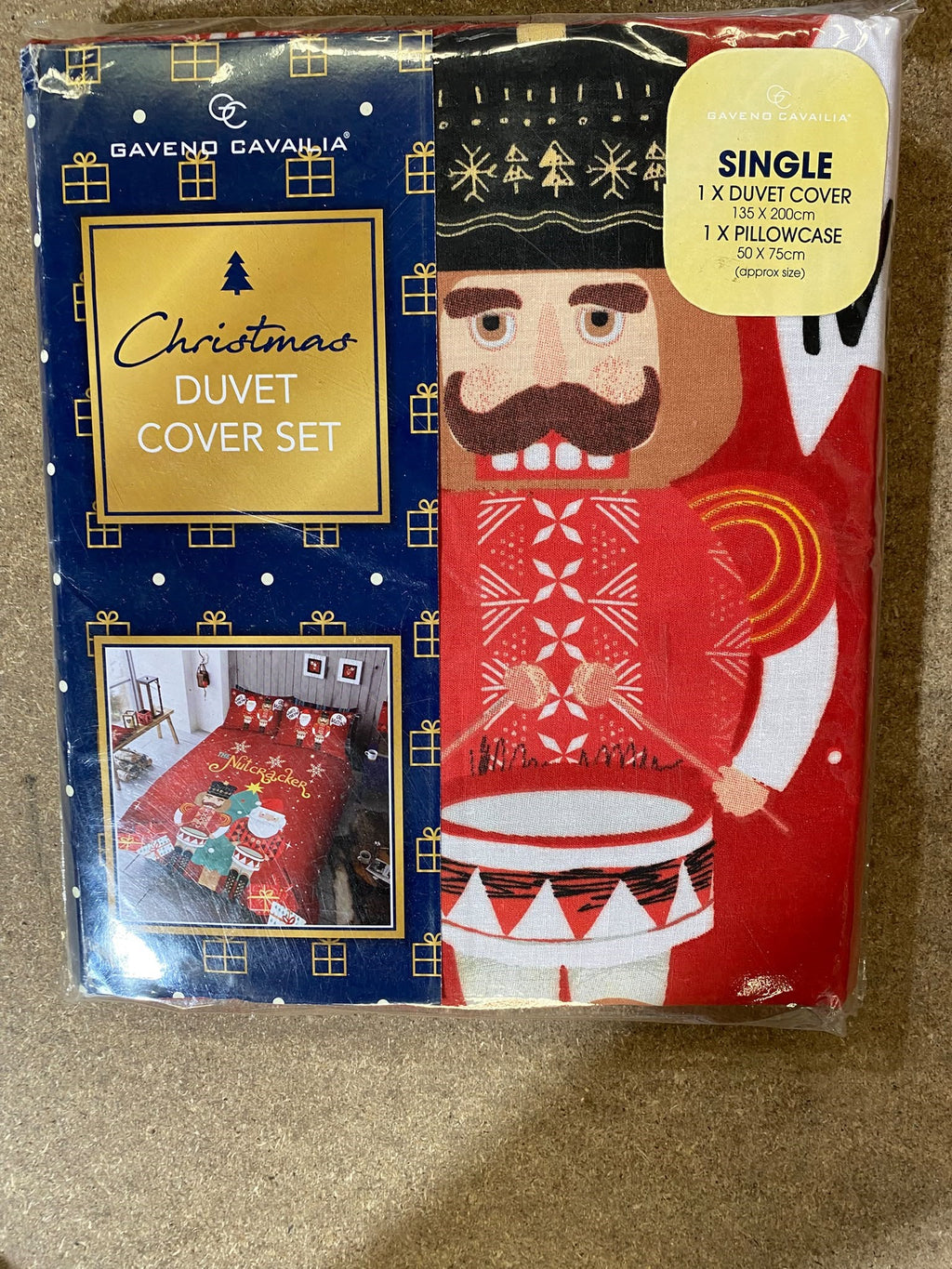 Nutcracker Christmas Single Duvet Cover Set | Festive Christmas Bedding