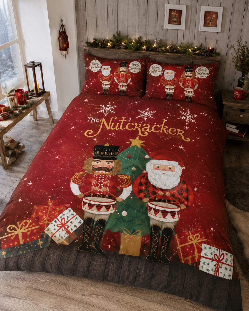 Nutcracker Christmas Single Duvet Cover Set | Festive Christmas Bedding