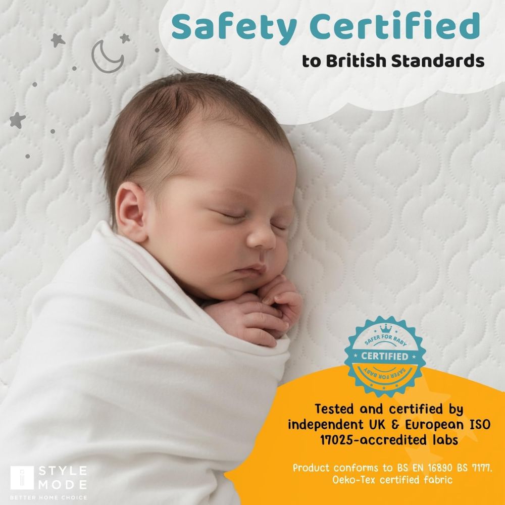 Quilted Waterproof Cot Bed Mattresses 130cm x 80cm