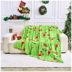 Christmas Elf on Shelf Fleece Throw Blanket