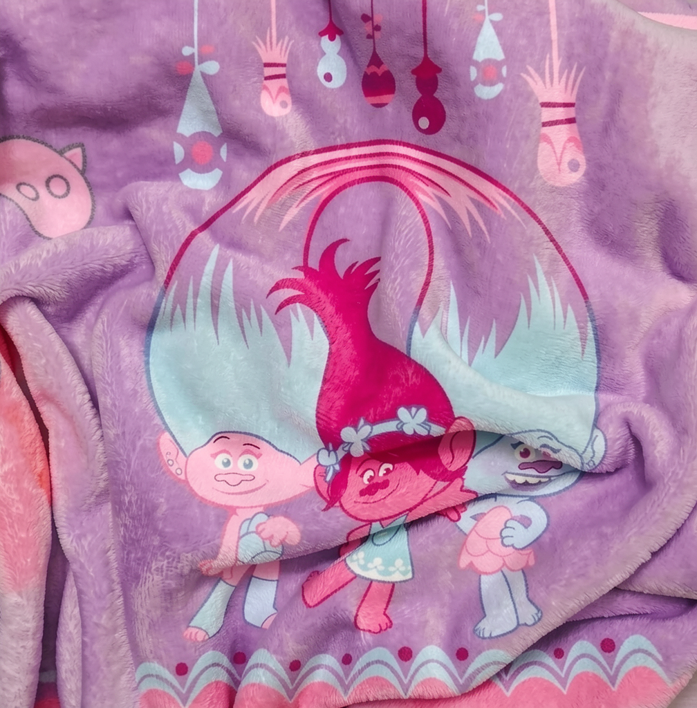 Trolls Glow Kids Fleece Throw Blanket