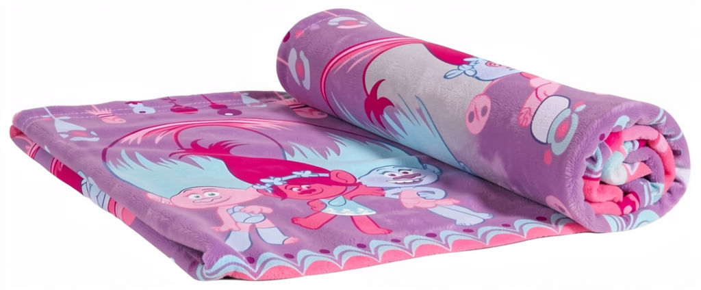Trolls Glow Kids Fleece Throw Blanket