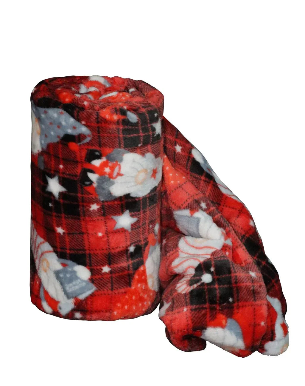 Christmas Gonks Fleece Fur Throw