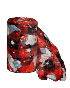 Christmas Gonks Fleece Fur Throw