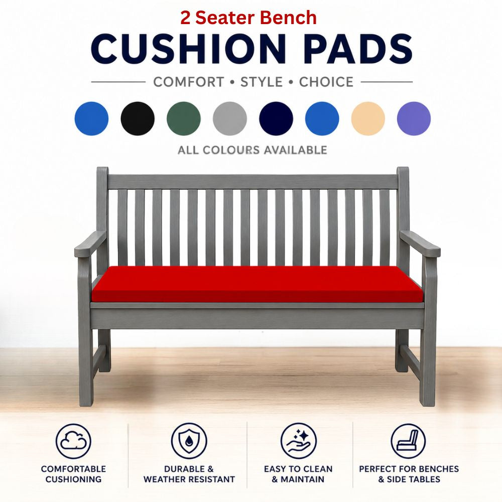 Garden 2 Seater Bench Cushion Pads