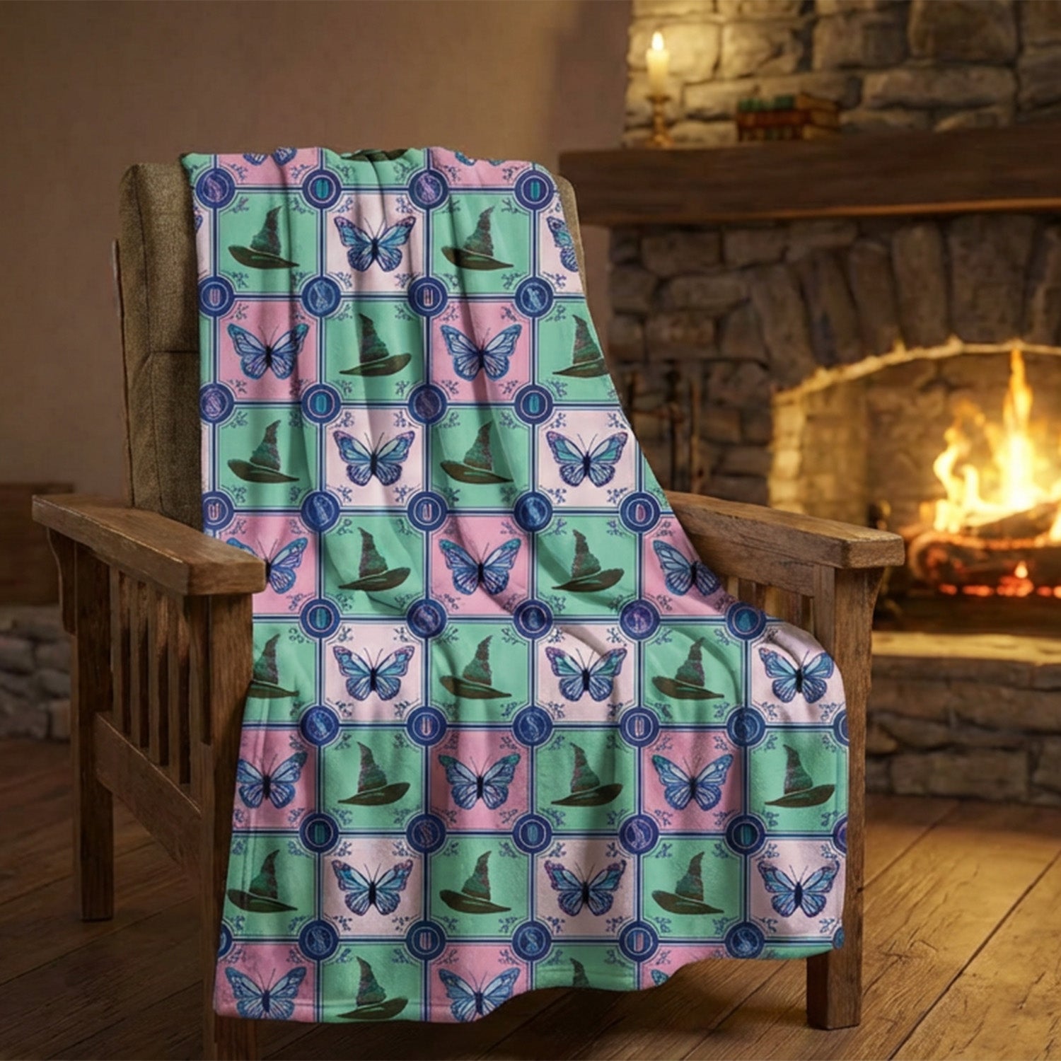Wicked Glinda & Elphaba Throw Fleece Blanket
