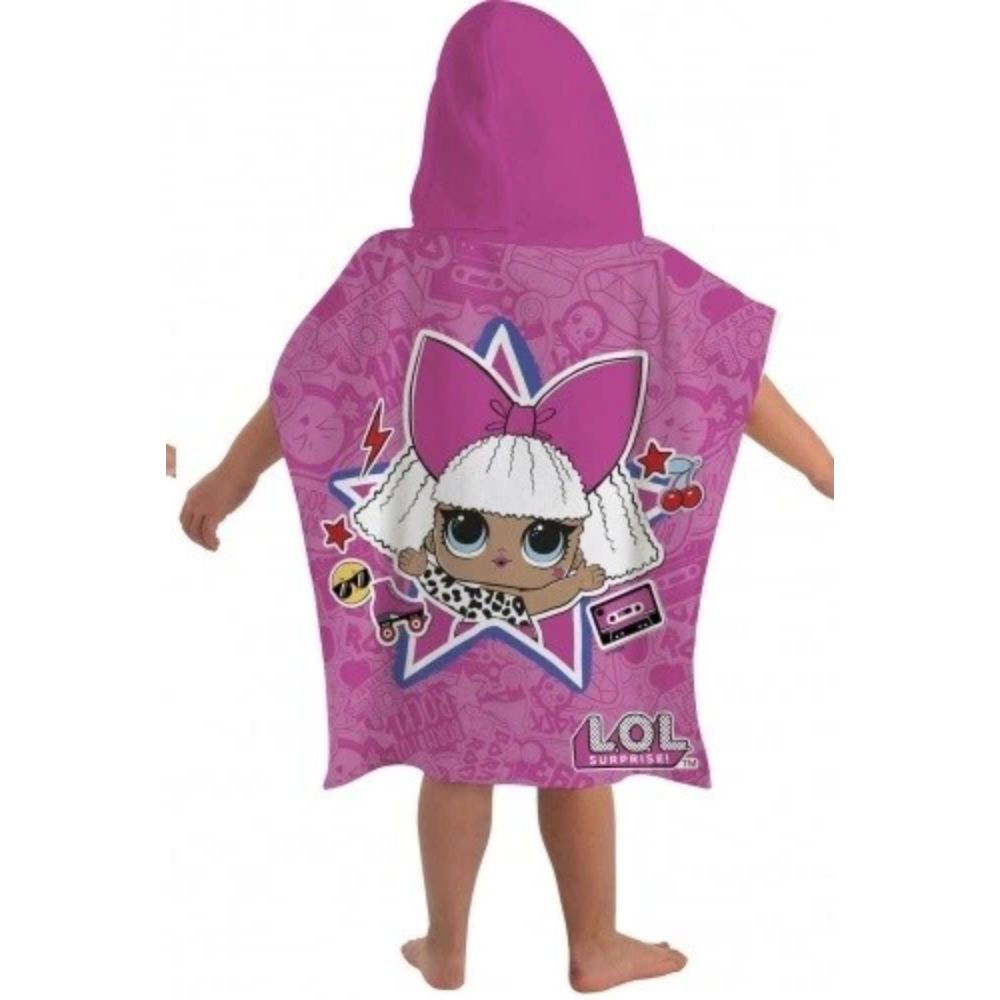 L.O.L. Surprise Hooded Bath Beach Swimming Towel Poncho (50cmx115cm)