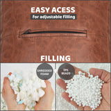 Cube Shape Leather Foot Rest Stool Pouffe Footstools