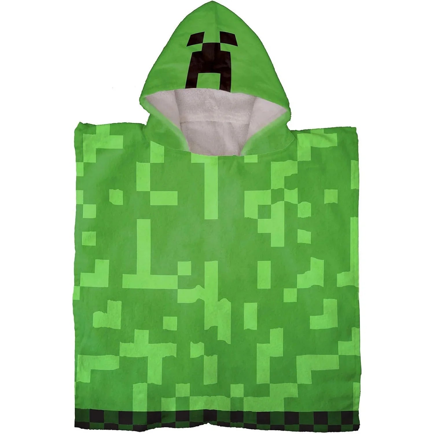 Buy Minecraft green Creeper Hooded Poncho for Kids in the UK |Disney bedding collection |iStyle mode