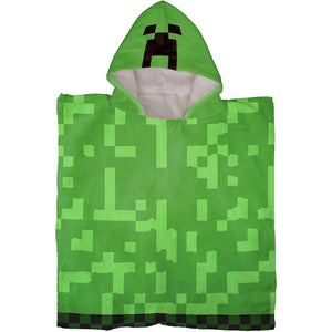 Buy Minecraft green Creeper Hooded Poncho for Kids in the UK |Disney bedding collection |iStyle mode 