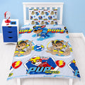 Kids Paw Patrol Reversible Poly Cotton Single Duvet Cover Bedding Set