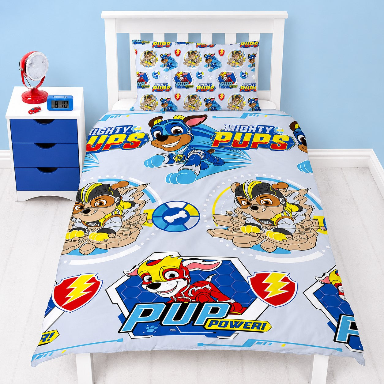 Kids Paw Patrol Reversible Poly Cotton Single Duvet Cover Bedding Set
