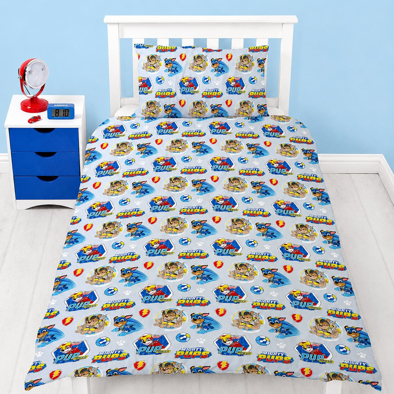 Kids Paw Patrol Reversible Poly Cotton Single Duvet Cover Bedding Set