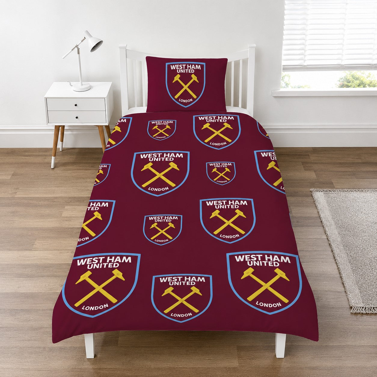 West Ham United Reversible Single Duvet Cover Set