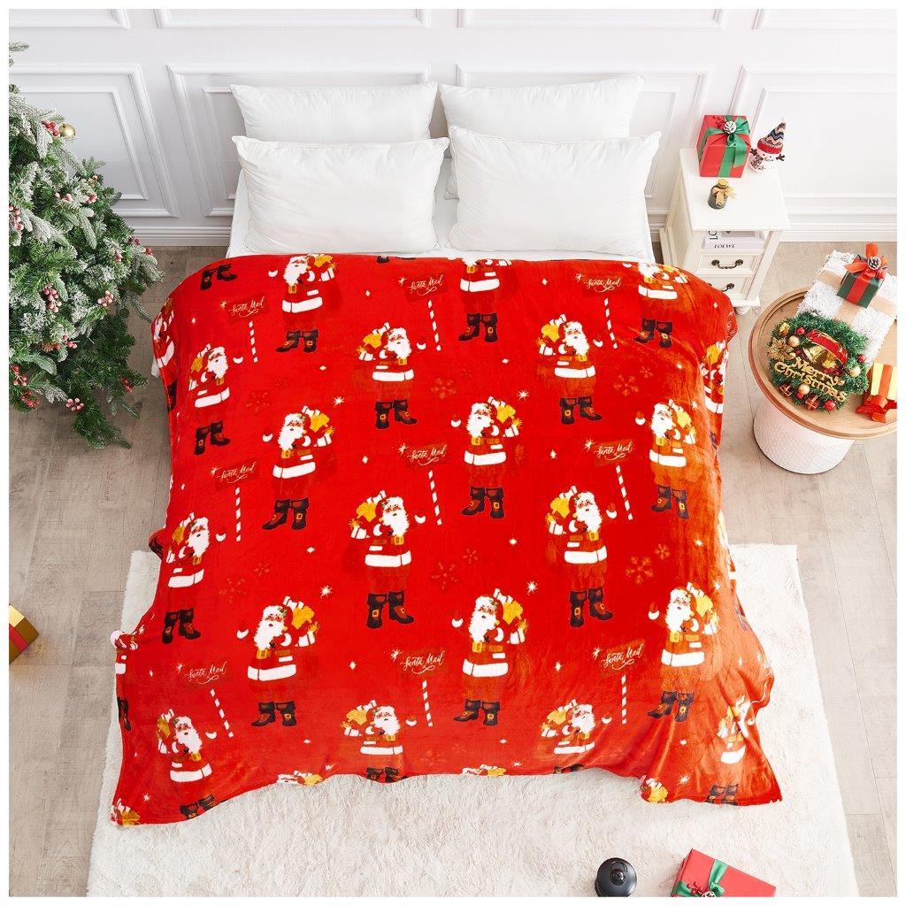 Christmas Santa Mail Fleece Throw Blanket