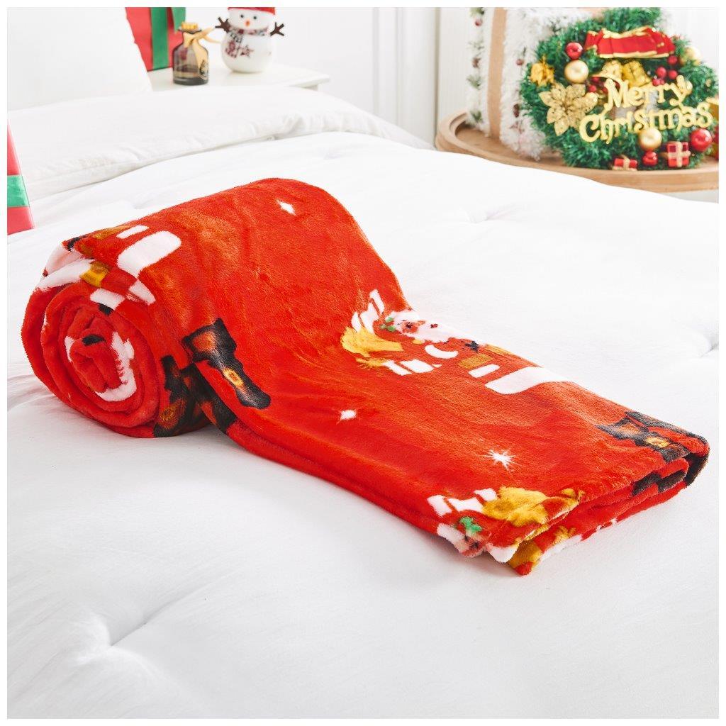 Christmas Santa Mail Fleece Throw Blanket