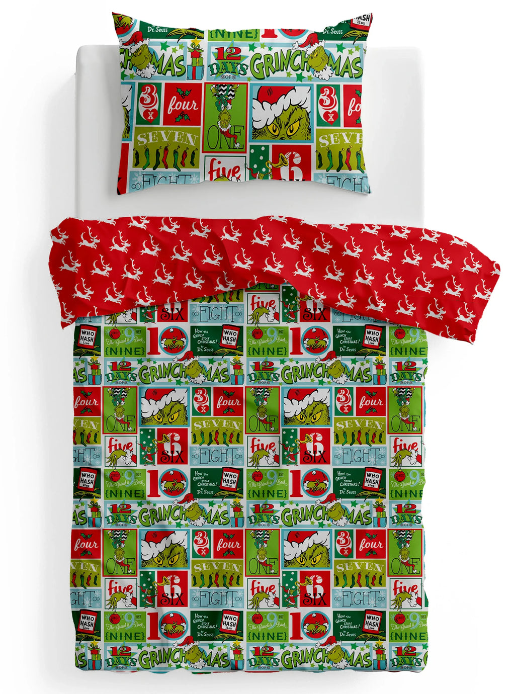 The Grinch Dr. Seuss Christmas Microfibre Duvet Cover